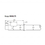 Krupp HM60/75 Rock breaker moil point