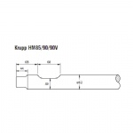 Krupp HM85/90/90V Rock breaker moil point tool