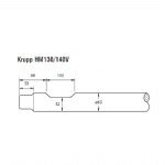 Krupp HM130/140V Rock breaker chisel