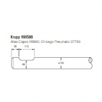 Krupp HM580 Hydraulic hammer blunt tool