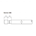 Rammer G90 Hydraulic hammer moil point