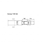 Komac rock breaker Tor36 flat tool