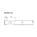 Montabert V43 Rock breaker moil point tool